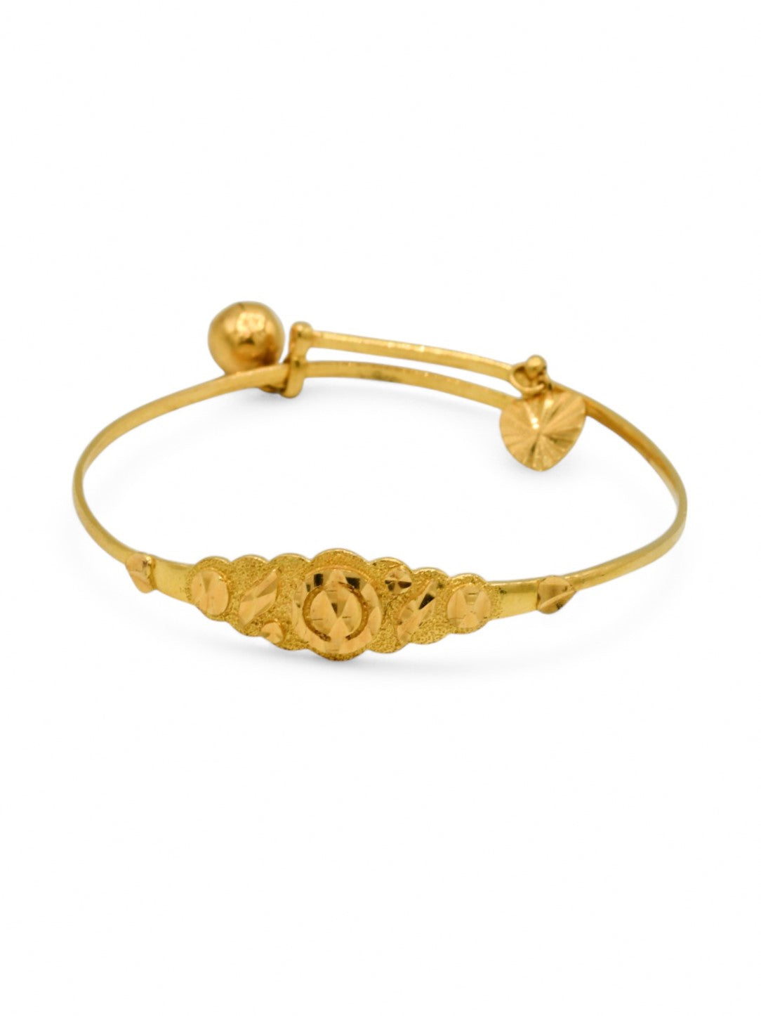 22ct Gold Adjustable Pair Baby Bangle - Roop Darshan