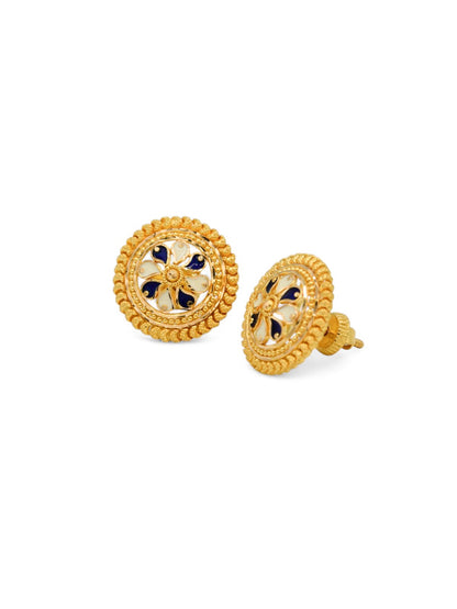 22ct Gold Minakari Stud Earrings