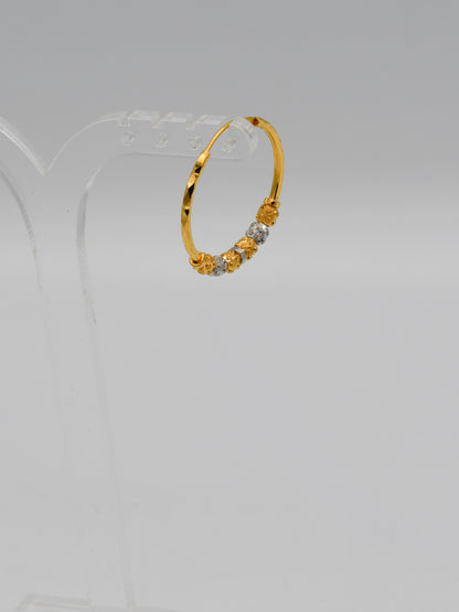 22ct Gold Two Tone Ball Bali - Roop Darshan