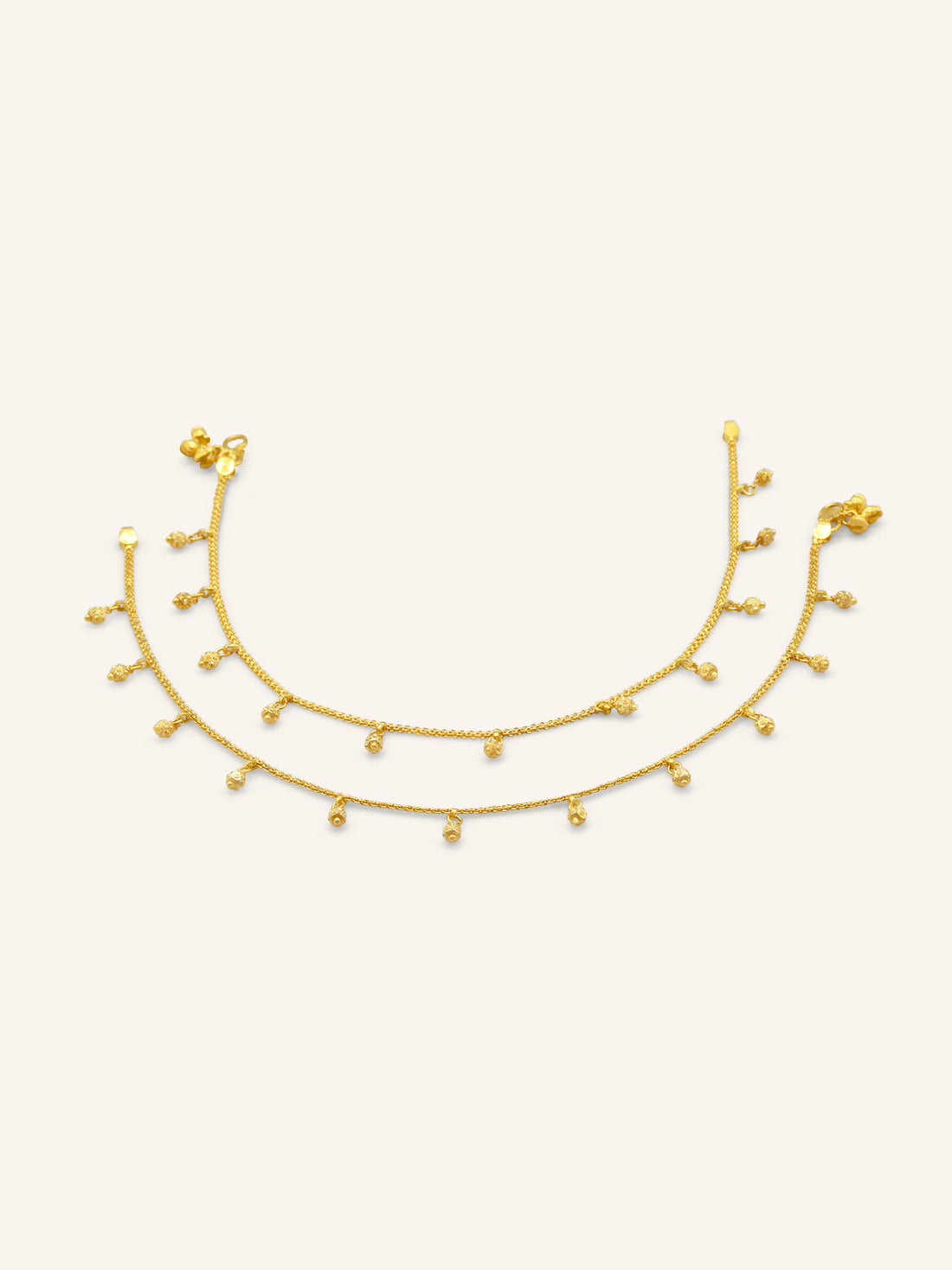 22ct Gold Pair Ladies Anklets