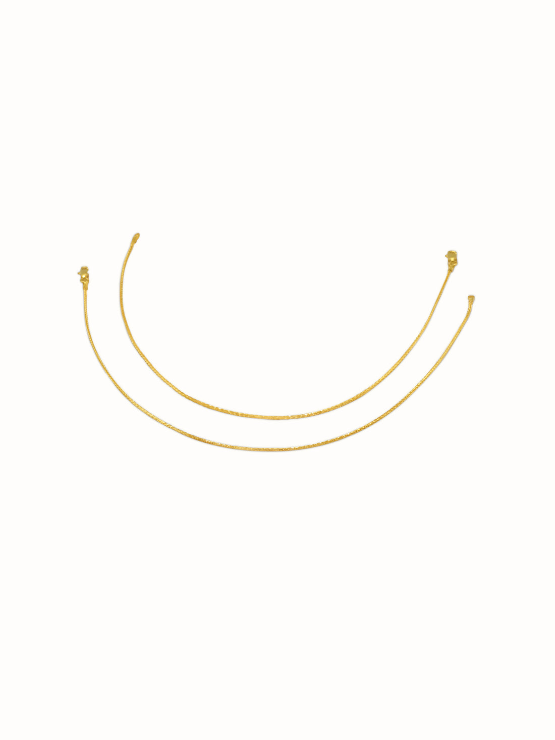 22ct Gold Pair Ladies Anklets