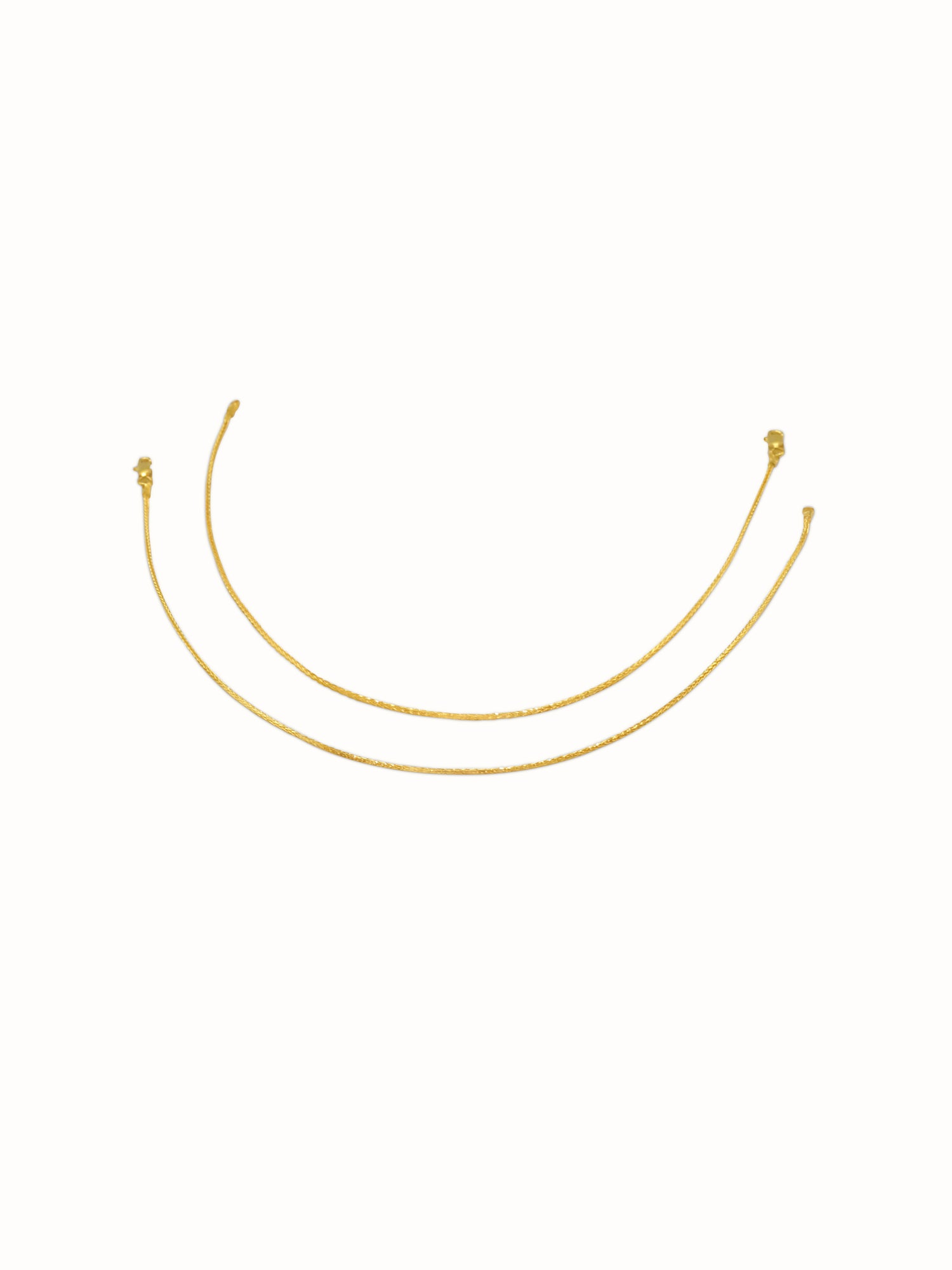 22ct Gold Pair Ladies Anklets