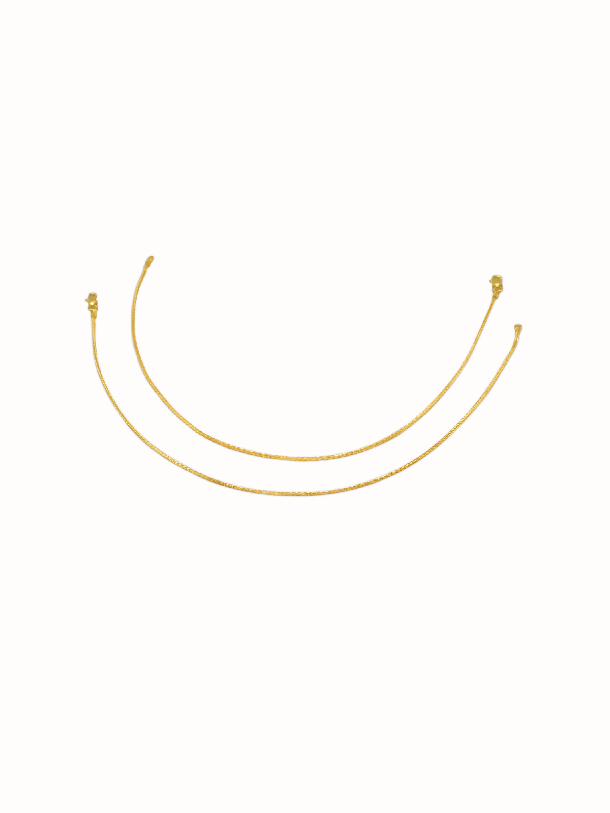 22ct Gold Pair Ladies Anklets