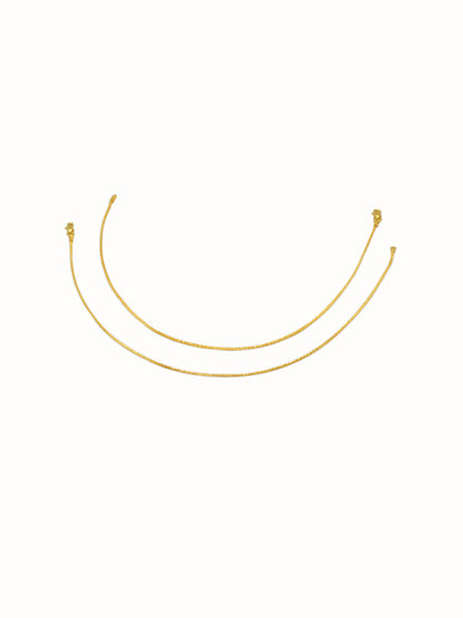 22ct Gold Pair Ladies Anklets