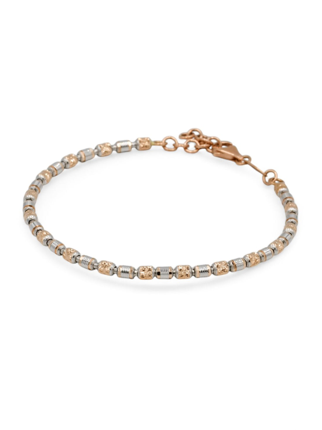 18ct Rose Gold Two Tone Ladies Bracelet - Roop Darshan