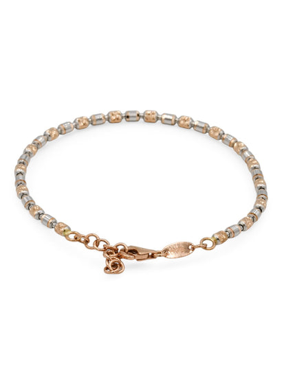 18ct Rose Gold Two Tone Ladies Bracelet