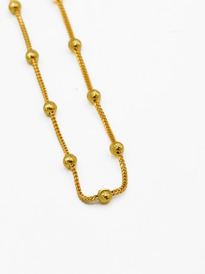 22Ct Gold Ball Fancy Chain