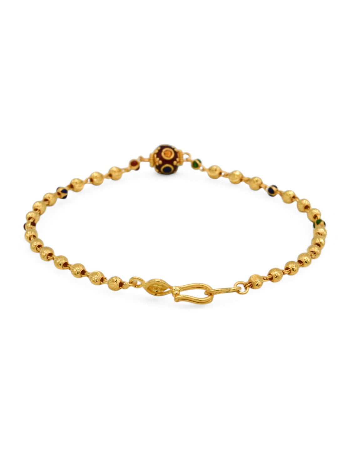 22ct Gold Minakari Ball Bracelet - Roop Darshan