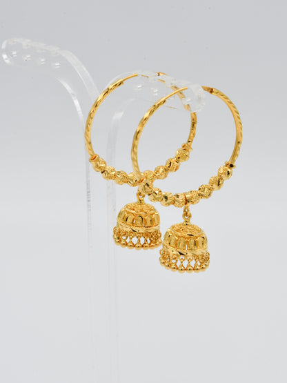 22ct Gold Ball Jhumki Bali