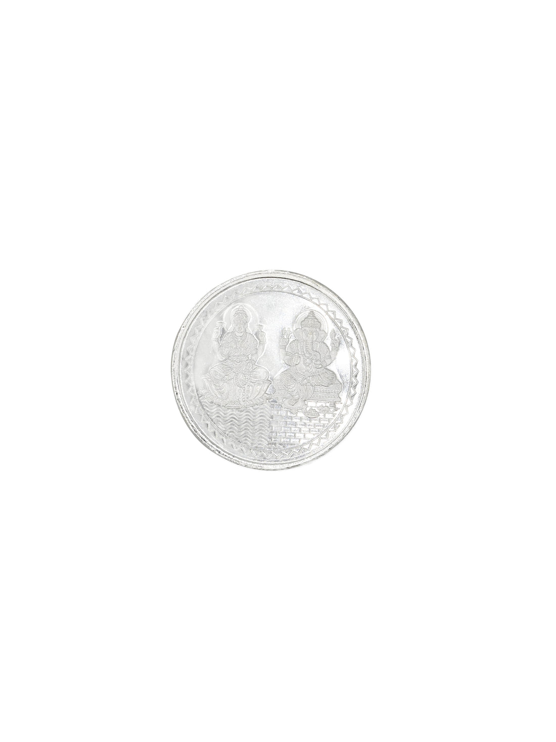 10 Grams Silver Laxmiji &amp; Ganesha Coin