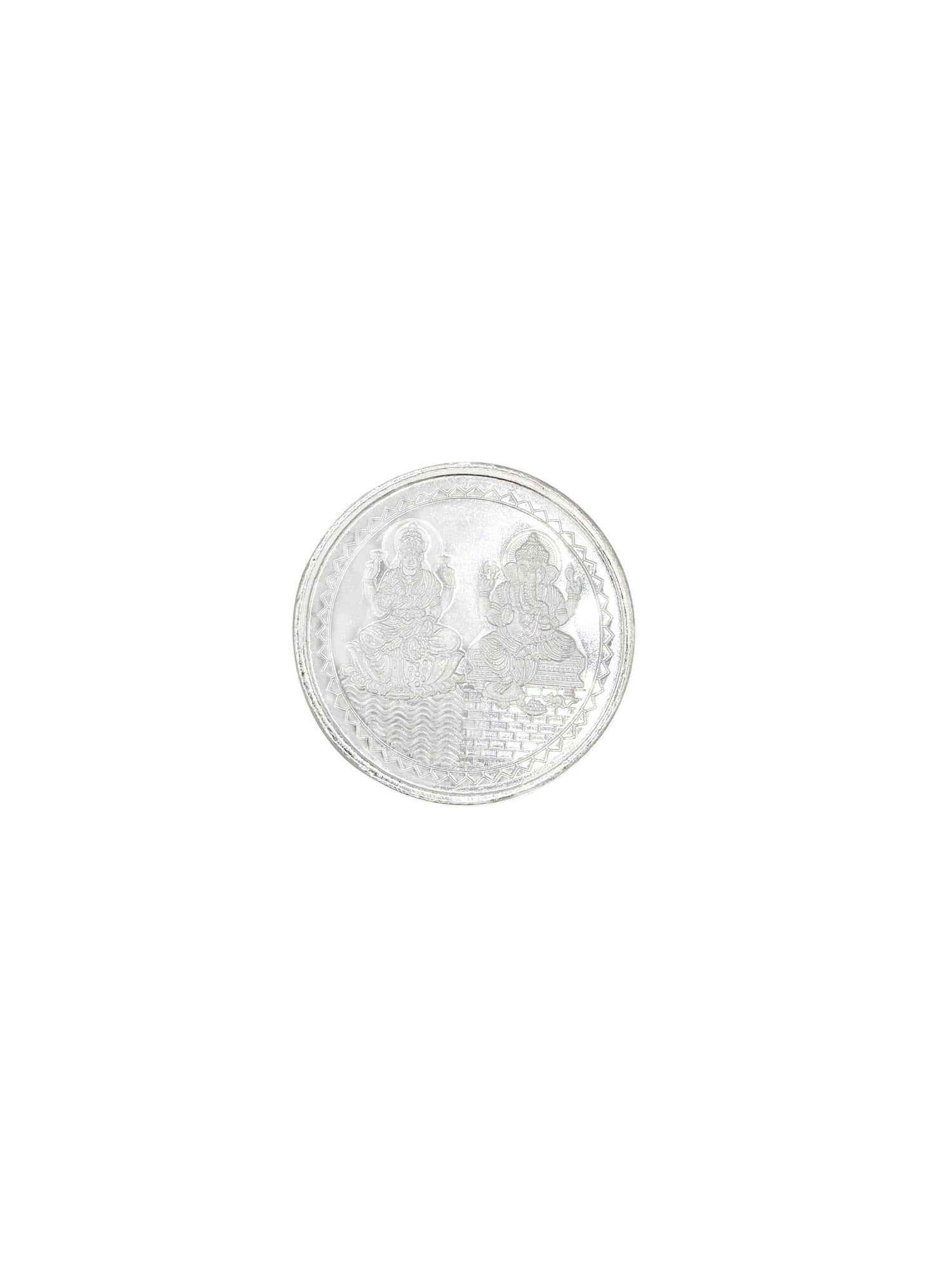 10 Grams Silver Laxmiji &amp; Ganesha Coin