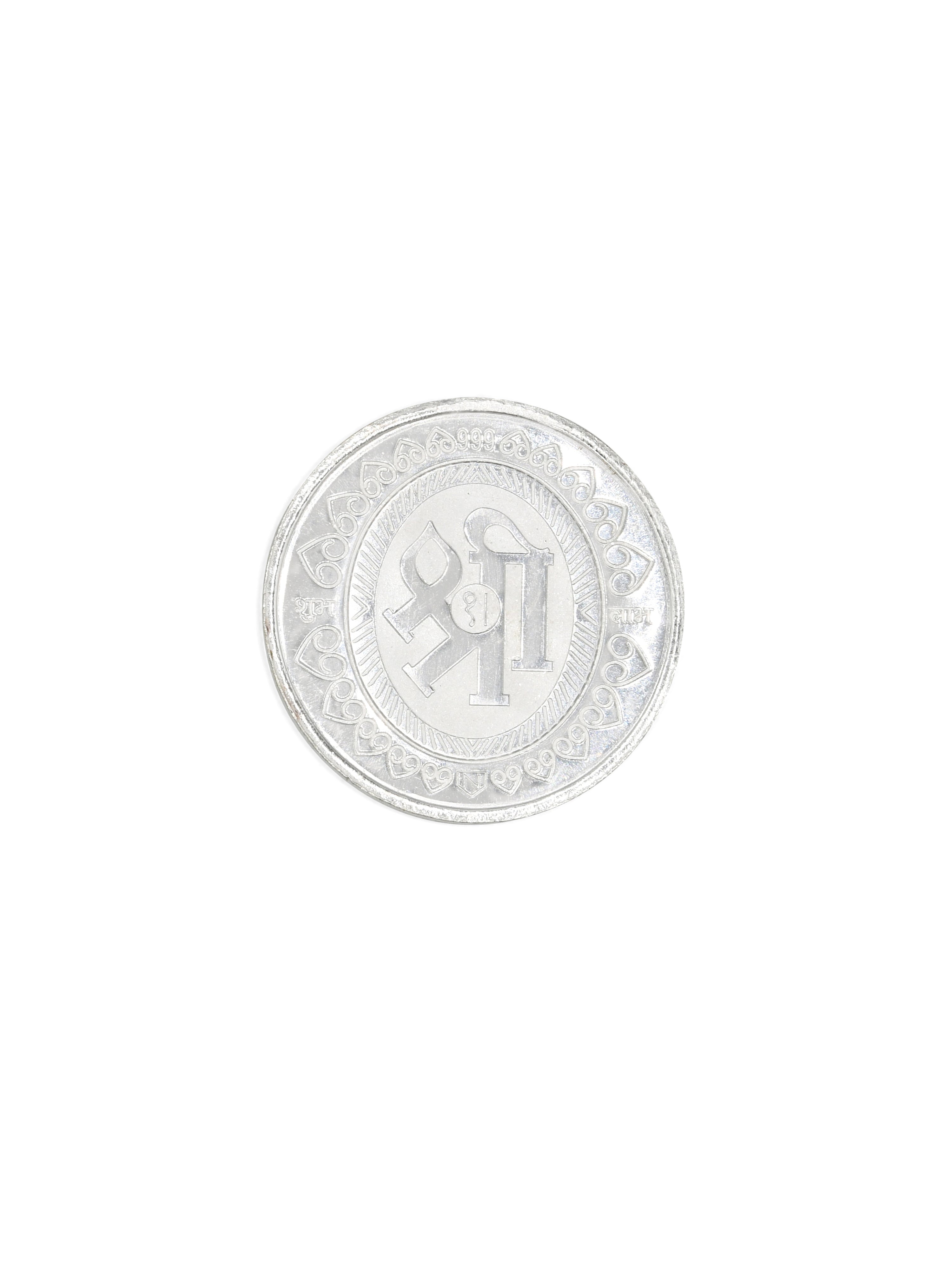 10 Grams Silver Laxmiji &amp; Ganesha Coin - Roop Darshan
