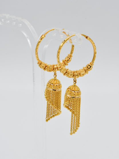 22ct Gold Ball Jhumki Bali