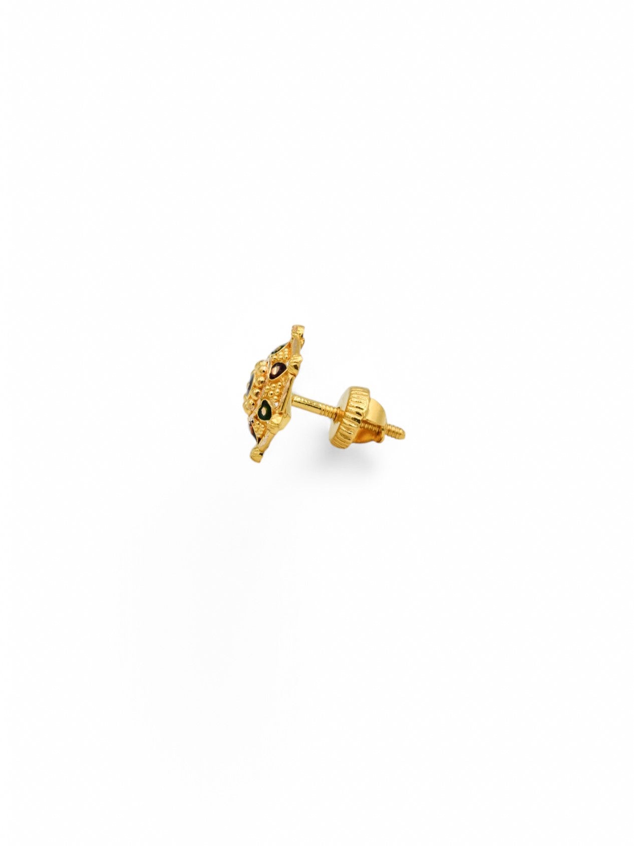 22ct Gold Minakari Stud Earrings