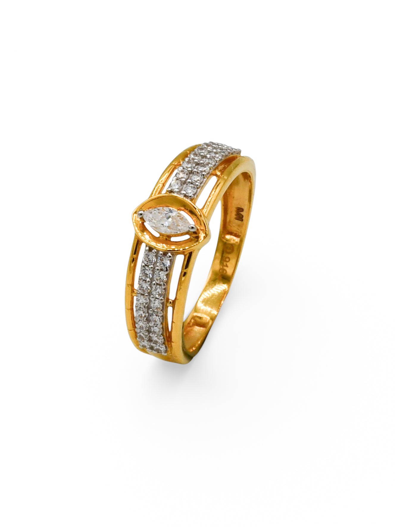 22Ct Gold CZ Ladies Ring