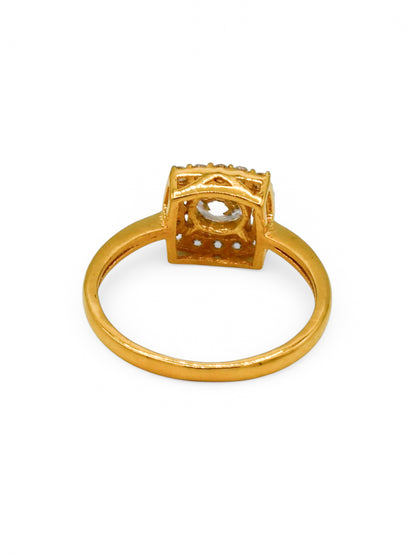22Ct Gold CZ Ladies Ring