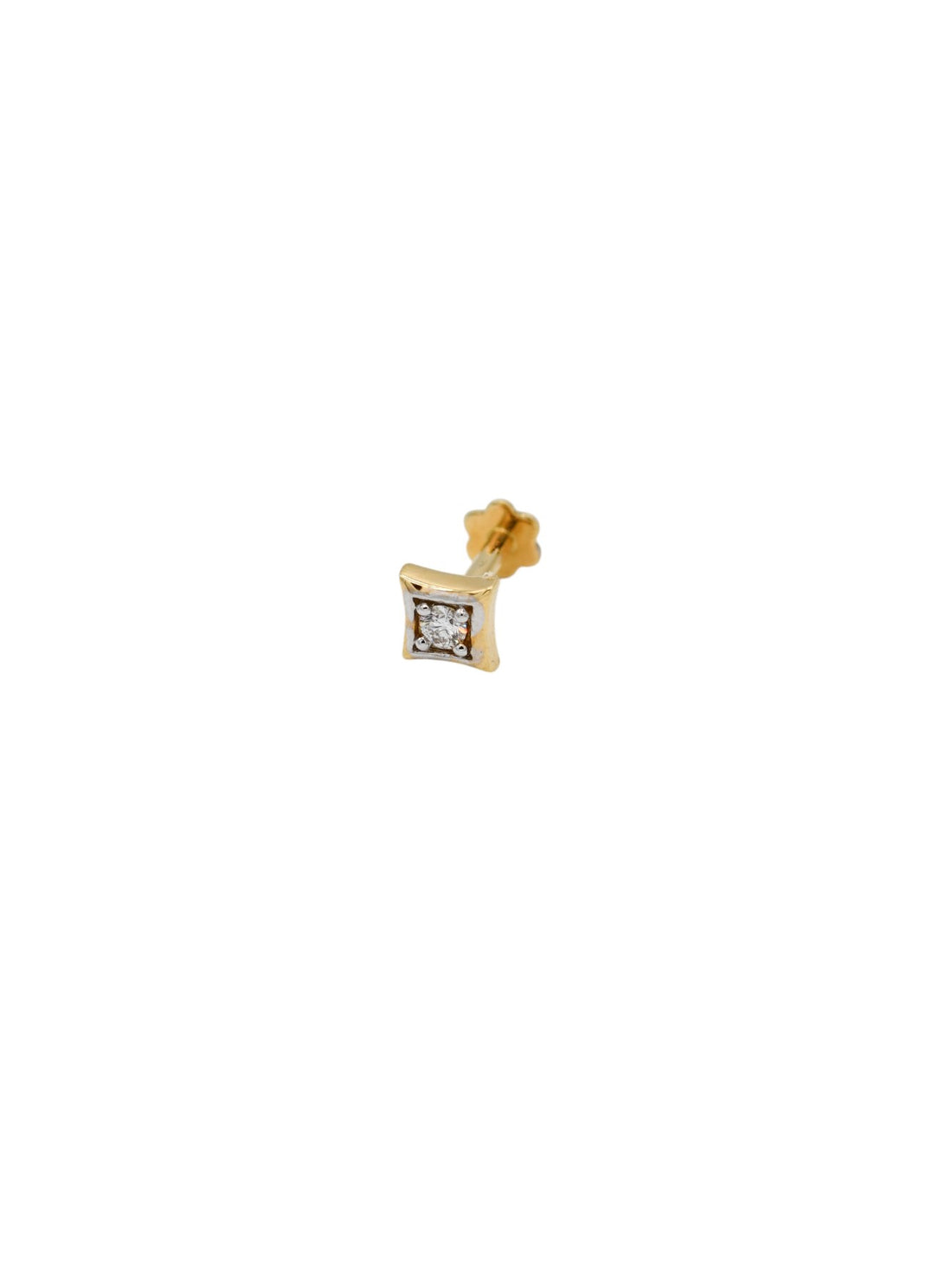 18ct Gold 0.04ct Diamond Nose Pin - Roop Darshan