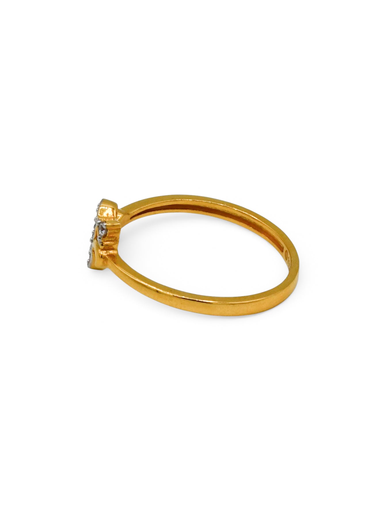 22Ct Gold CZ Om Ladies Ring