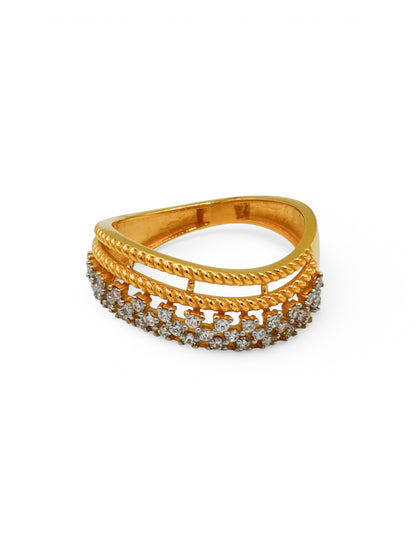 22Ct Gold CZ Ladies Ring