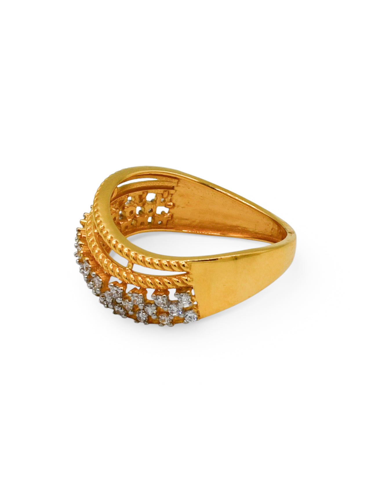 22Ct Gold CZ Ladies Ring