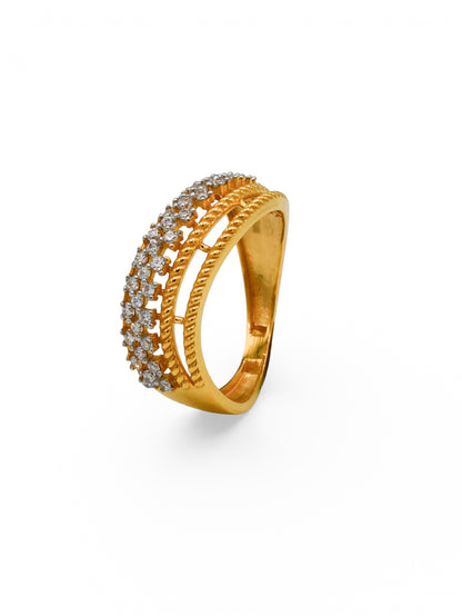 22Ct Gold CZ Ladies Ring