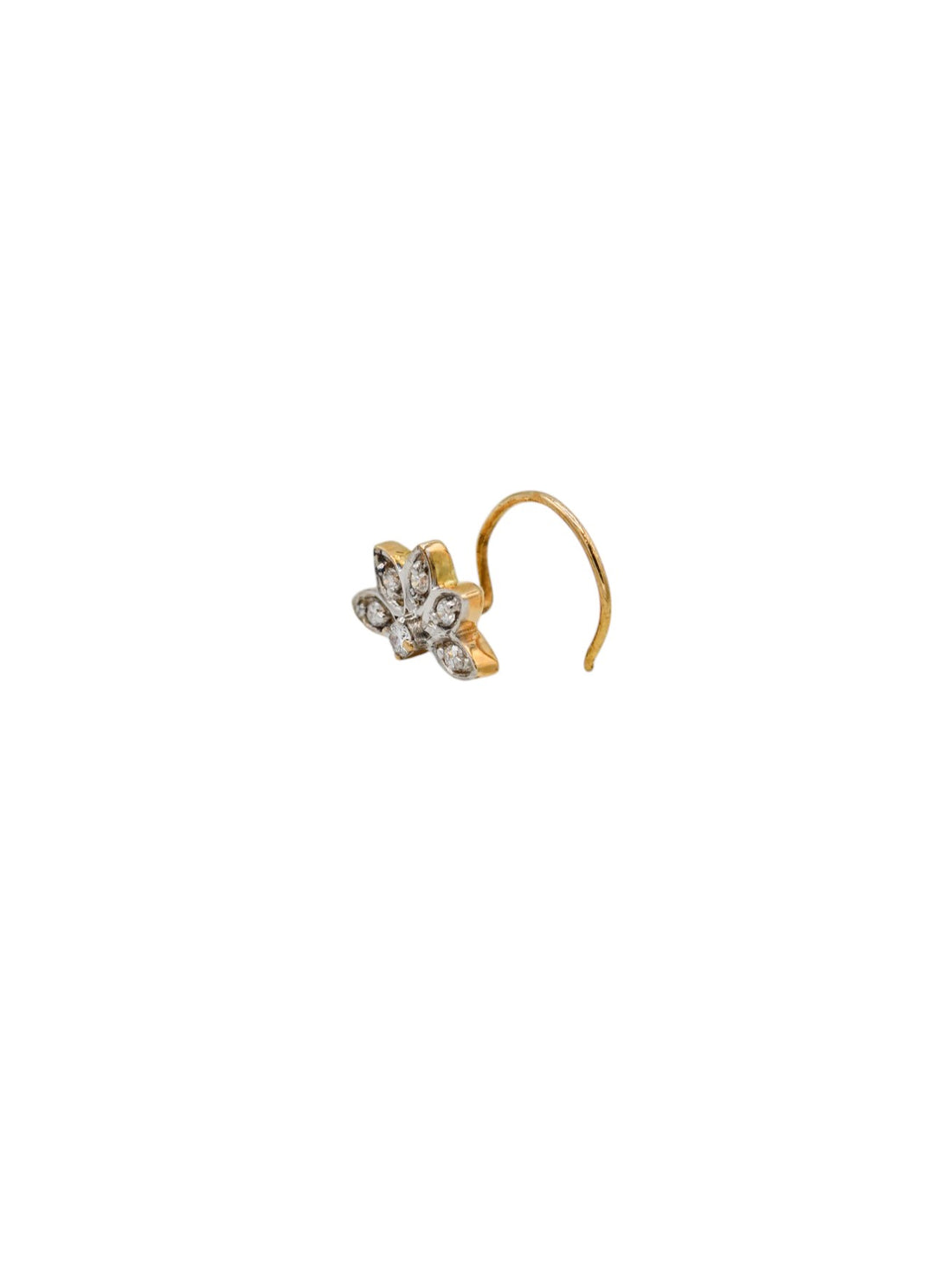 18ct Gold 0.05ct Diamond Nose Pin - Roop Darshan