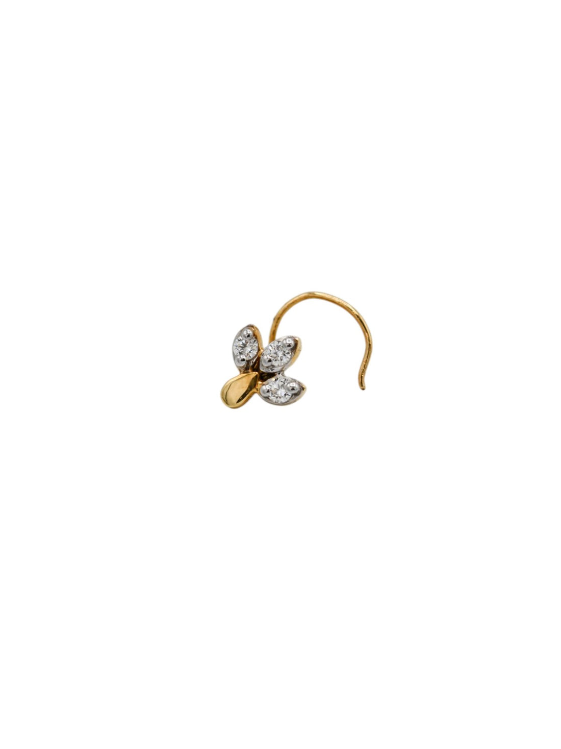 18ct Gold Diamond Nose Pin - Roop Darshan