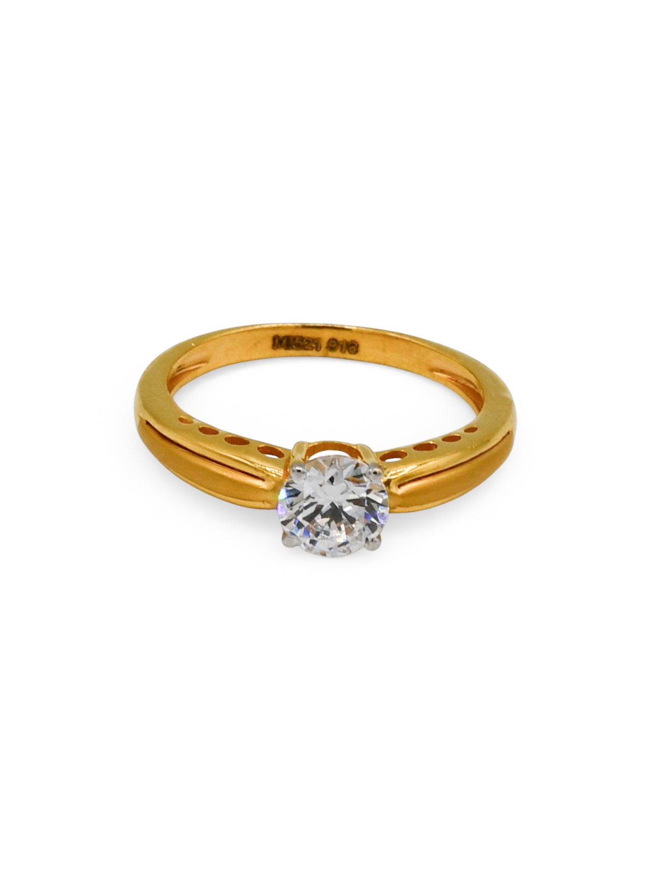 22Ct Gold CZ Ladies Ring