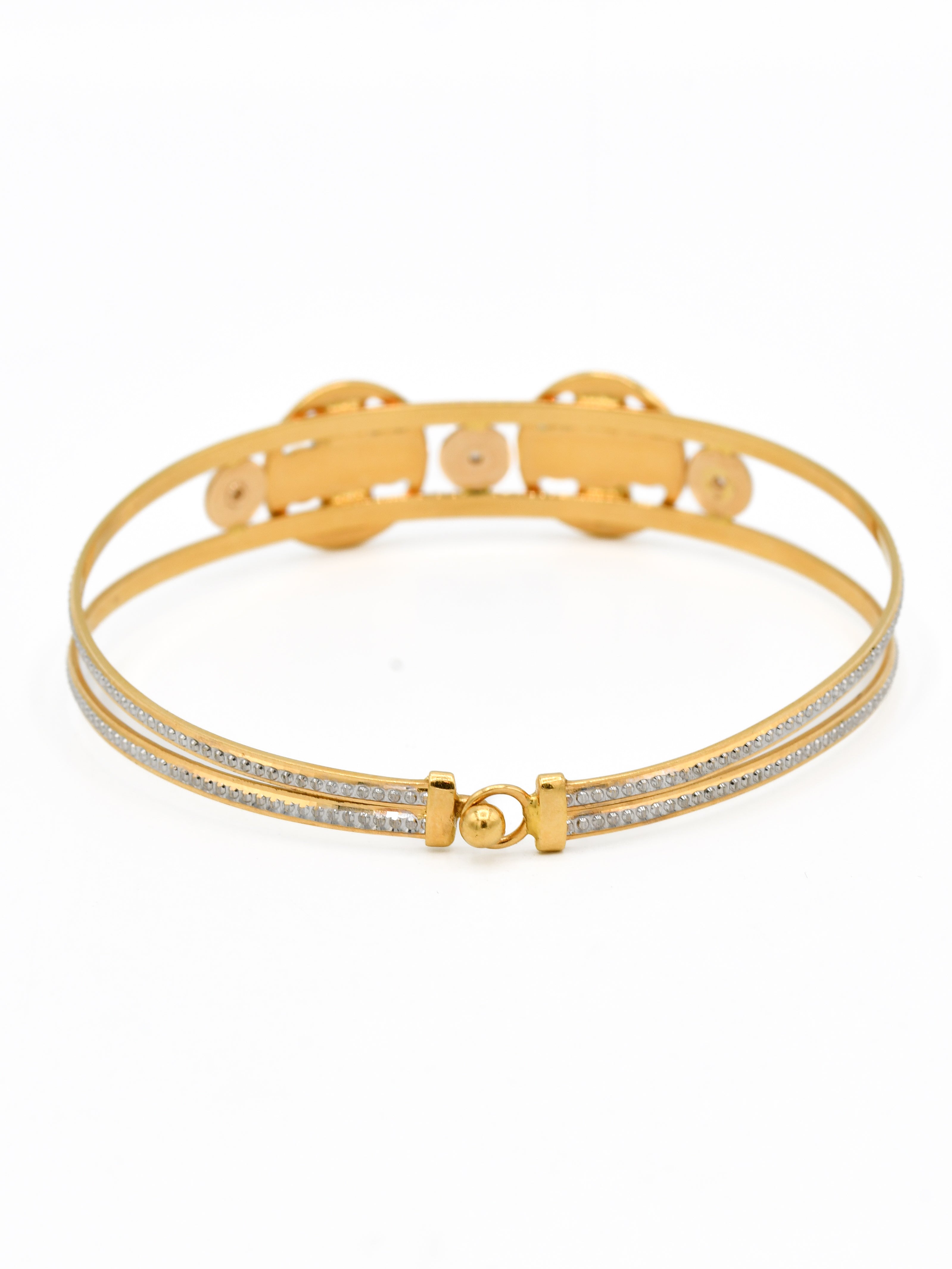 22ct Gold Two Tone Bangle - Roop Darshan