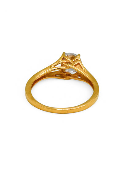 22Ct Gold CZ Ladies Ring
