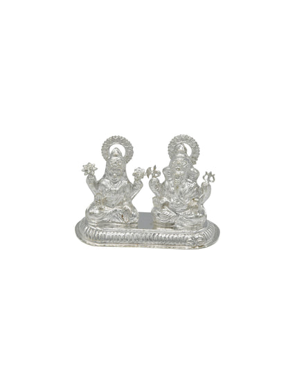 Silver Laxmi Ganesh Murti