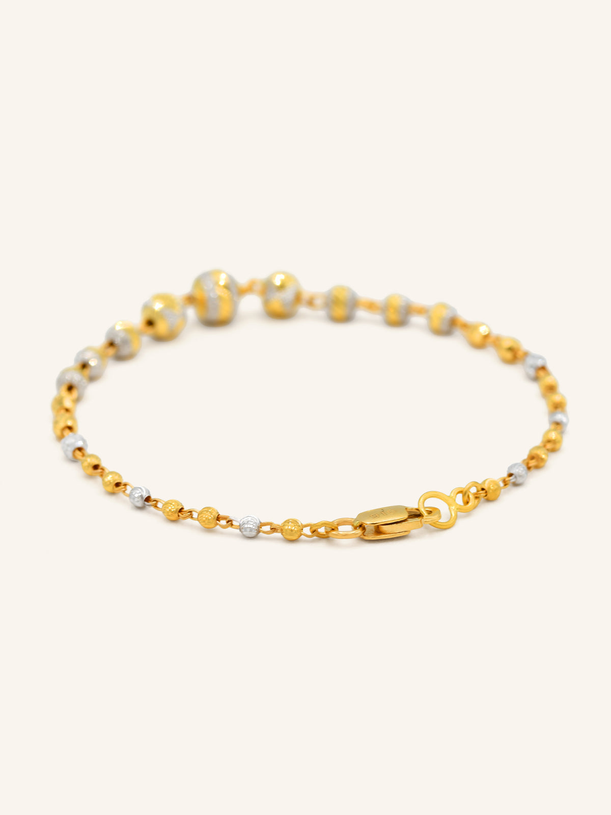 22ct Gold Two Tone Ball Bracelet