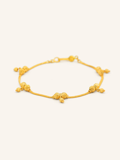 22ct Gold Ball Ladies Bracelet