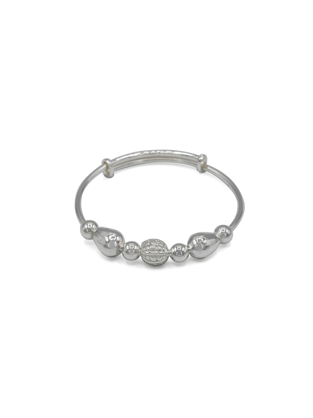 Silver Adjustable Pair Baby Bangle