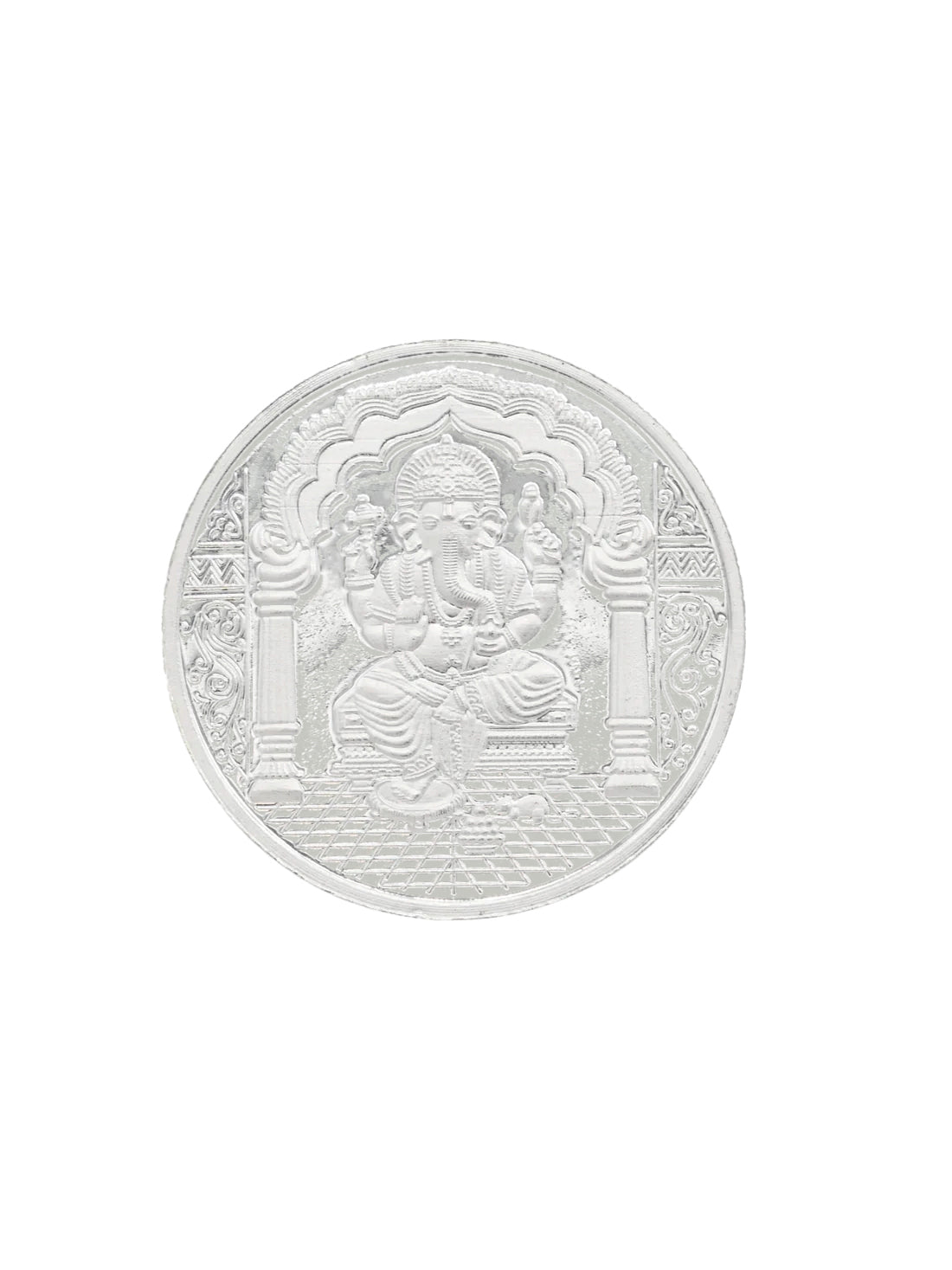 10 Gram Silver Ganesha Coin - Roop Darshan