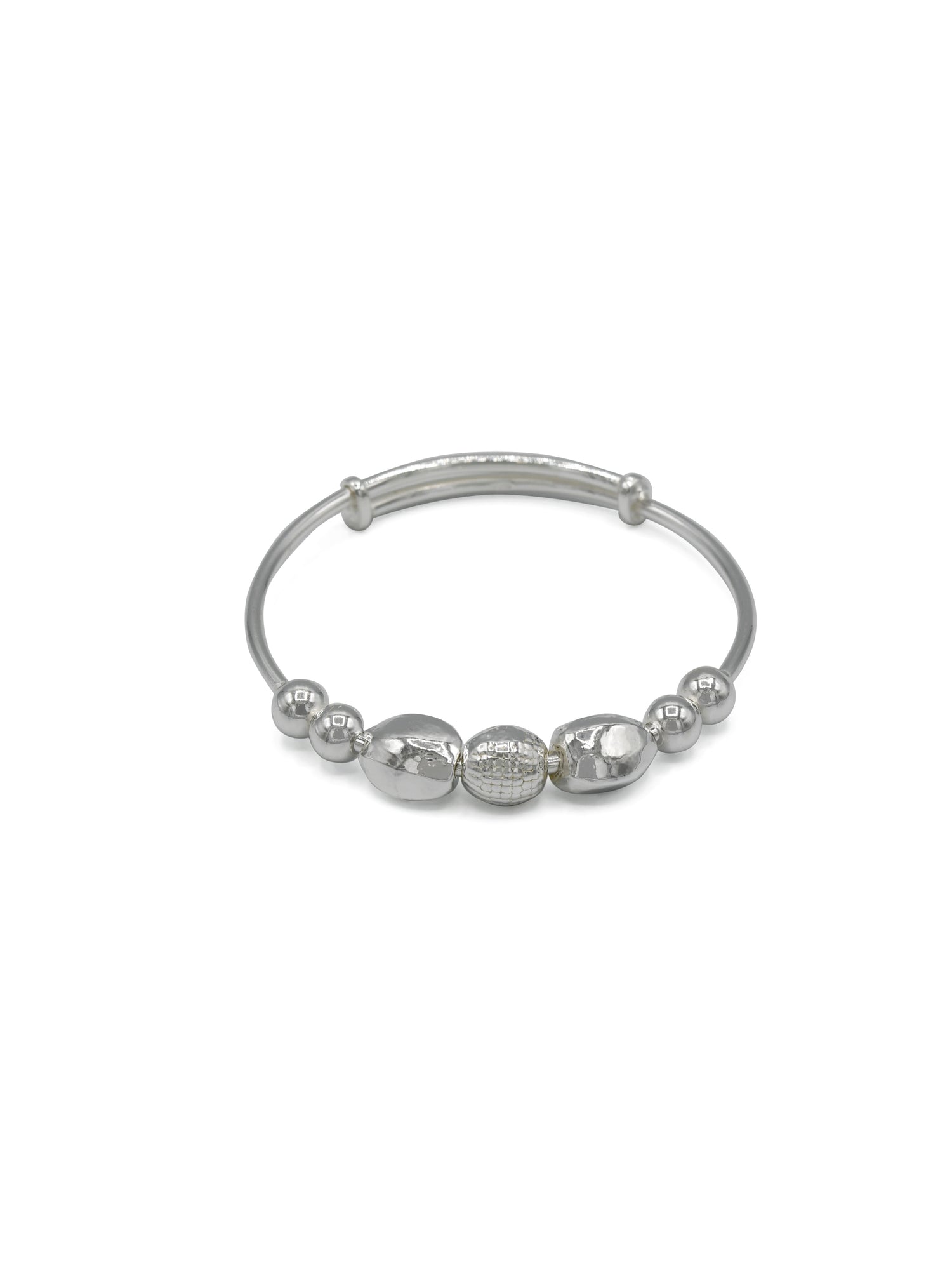 Silver Adjustable Pair Baby Bangle