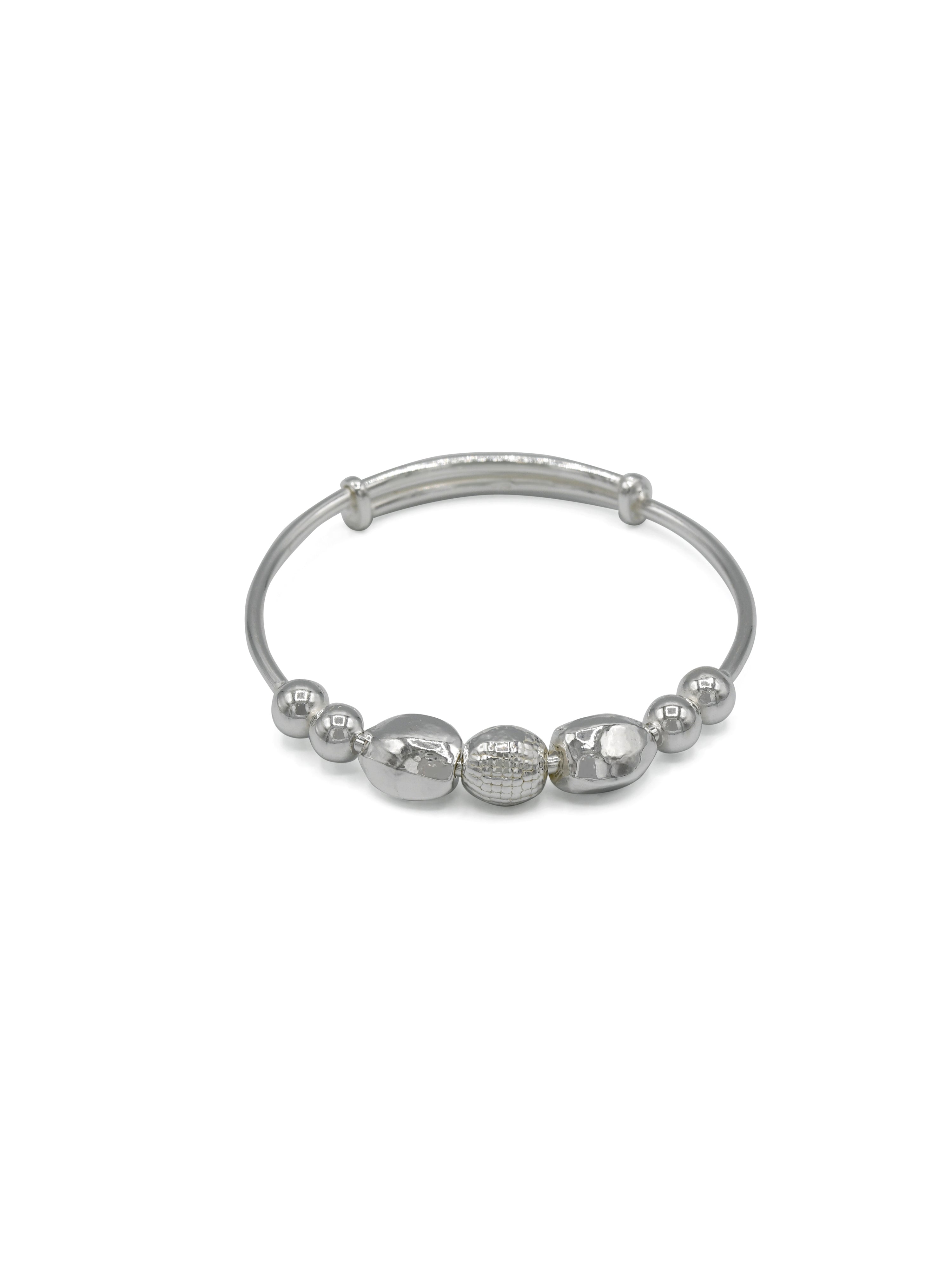 Silver Adjustable Pair Baby Bangle - Roop Darshan