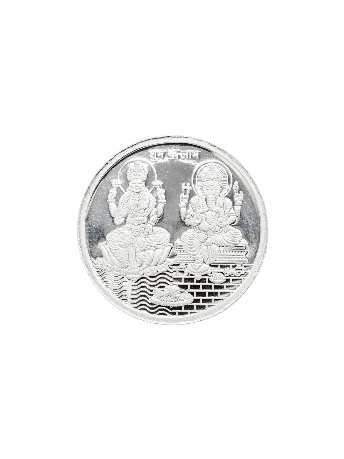 10 Grams Silver Laxmiji &amp; Ganesha Coin