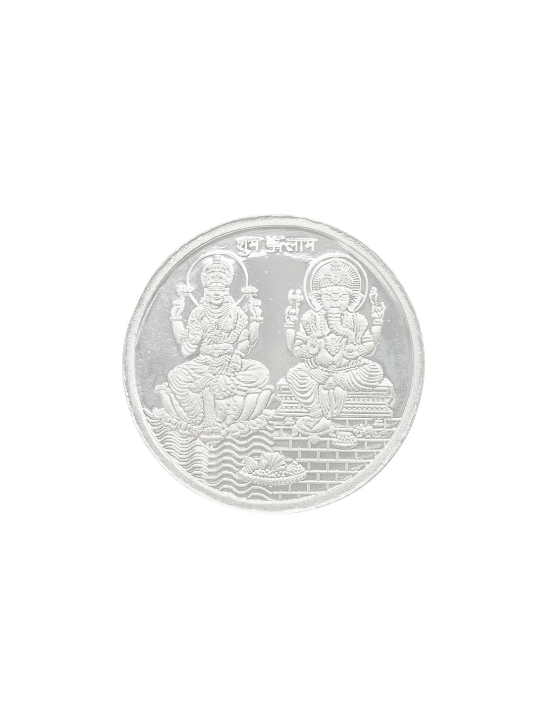50 Grams Silver Laxmiji &amp; Ganesha Coin - Roop Darshan
