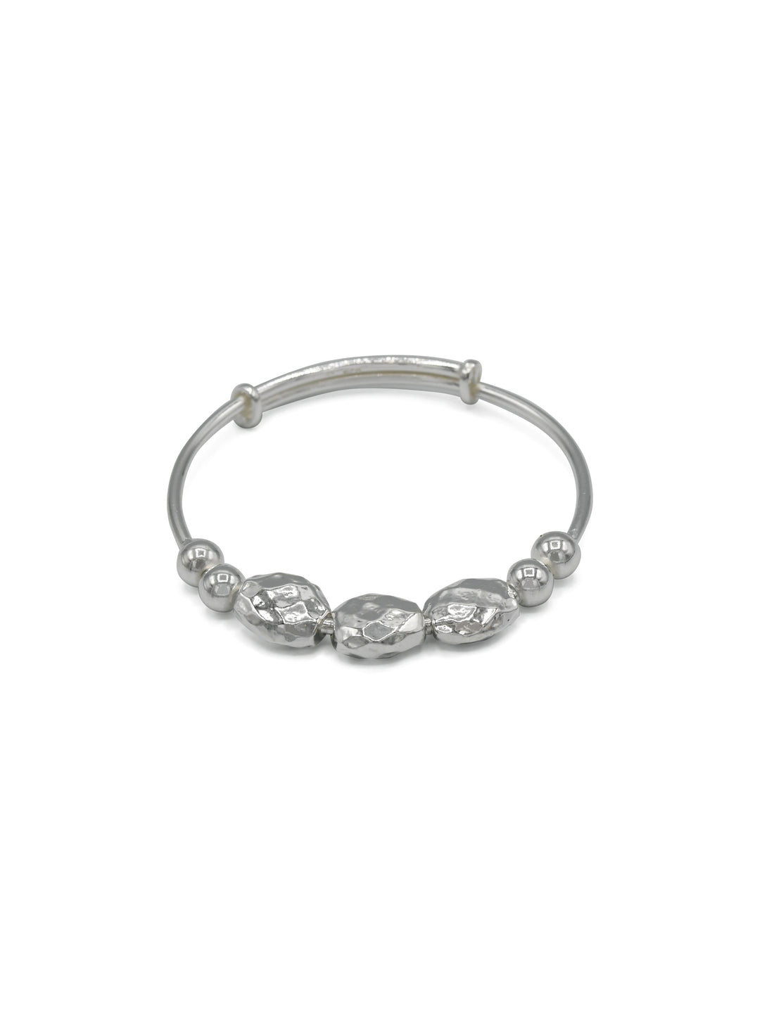 Silver Adjustable Pair Baby Bangle