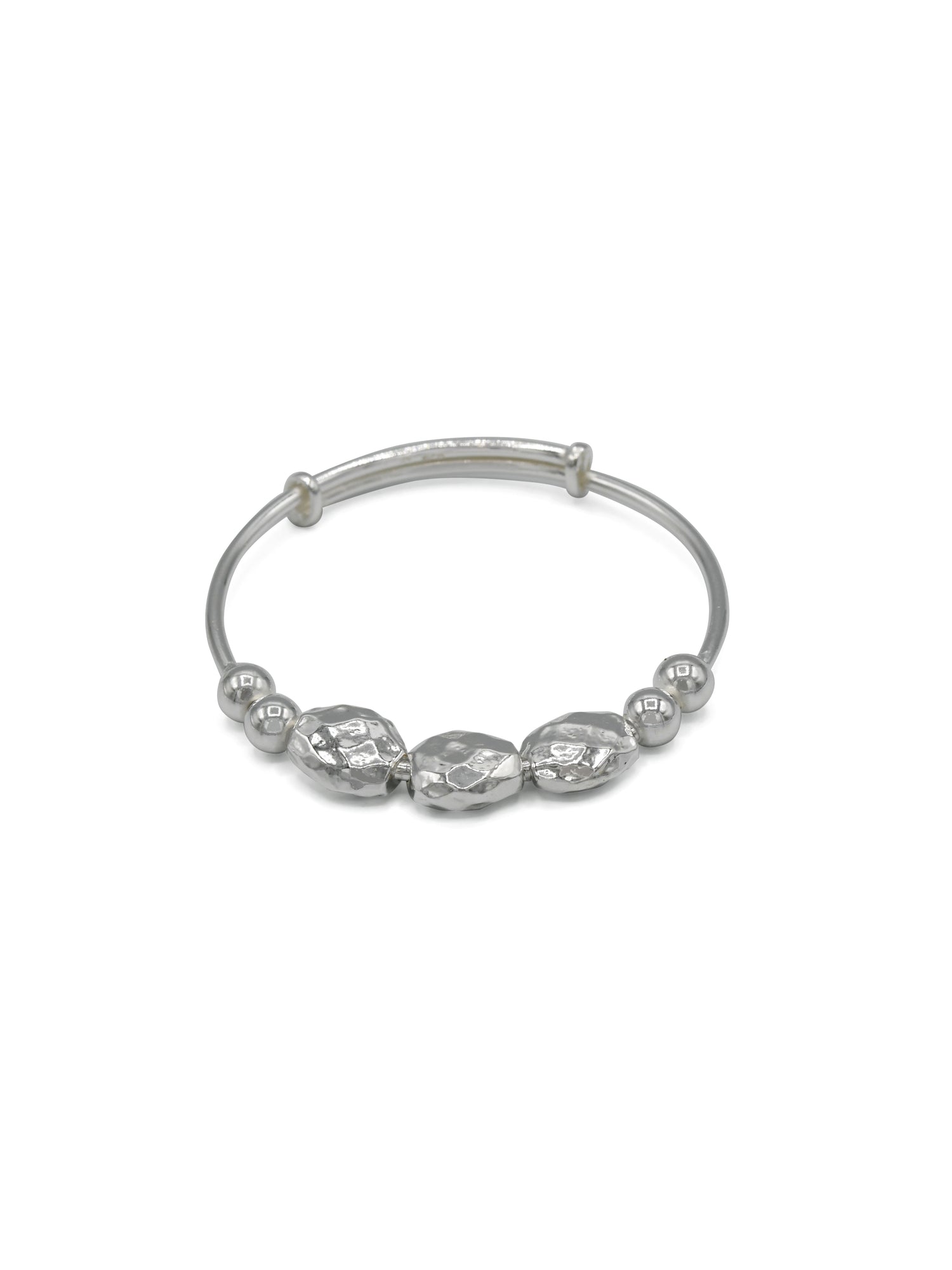 Silver Adjustable Pair Baby Bangle