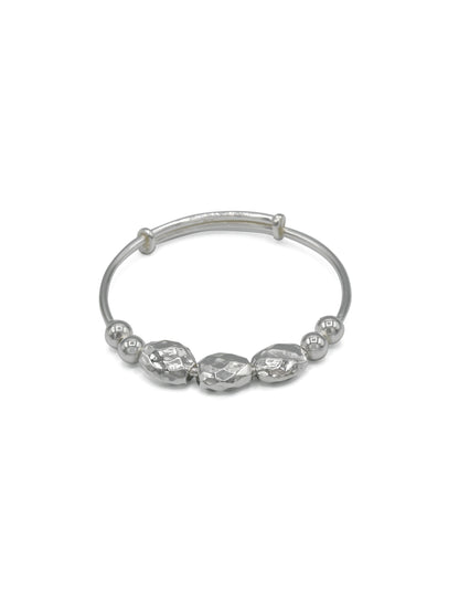 Silver Adjustable Pair Baby Bangle