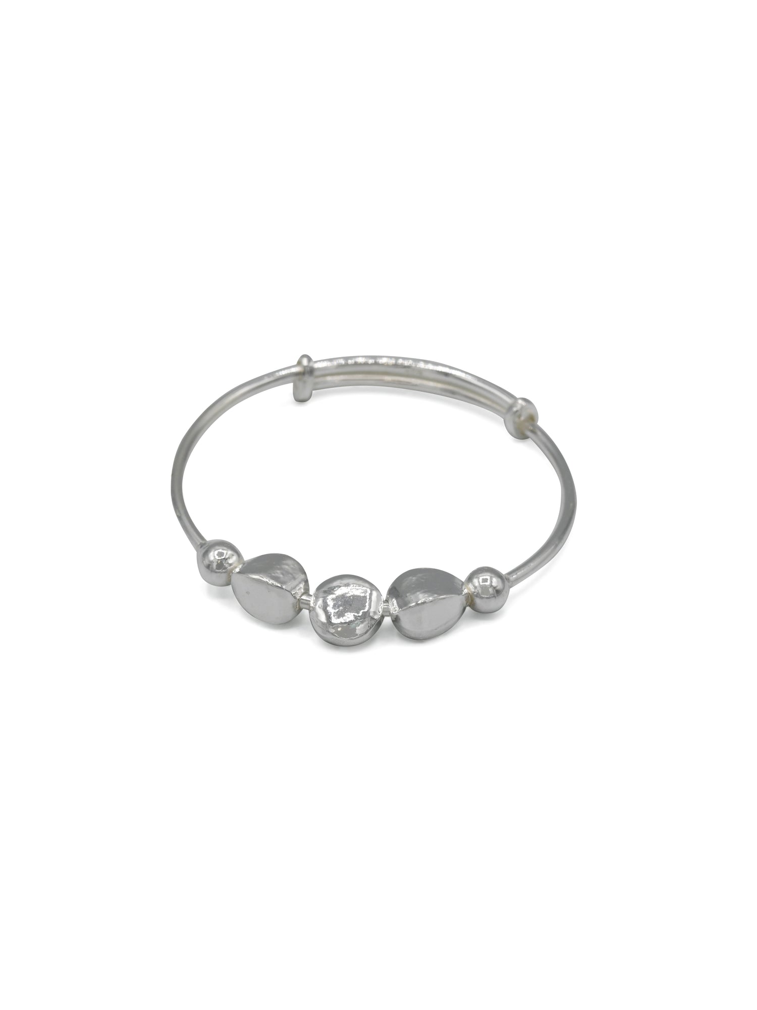 Silver Adjustable Pair Baby Bangle
