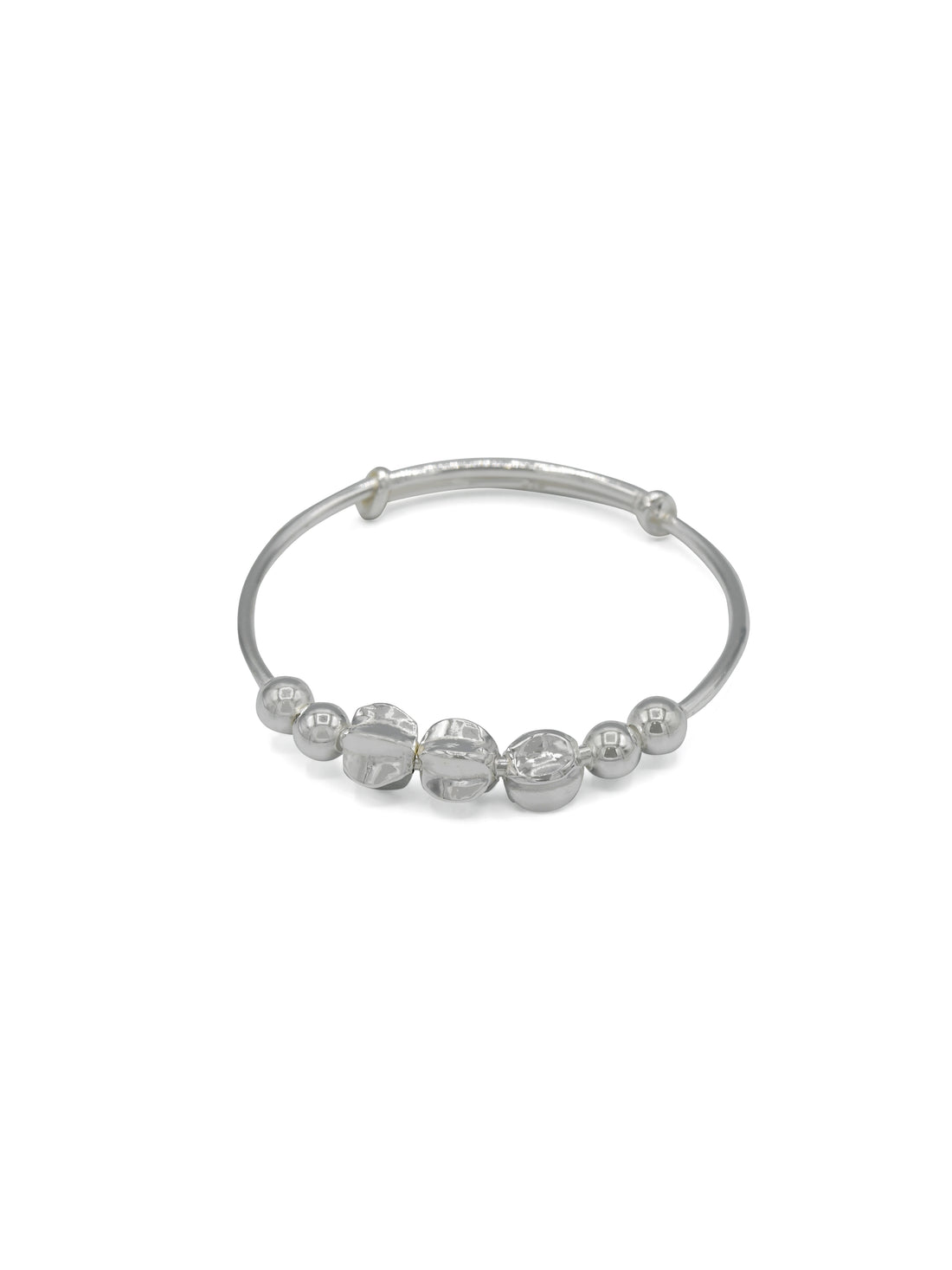 Silver Adjustable Pair Baby Bangle