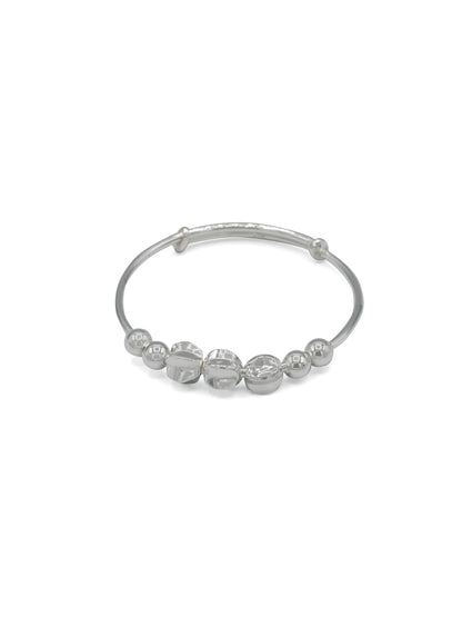 Silver Adjustable Pair Baby Bangle