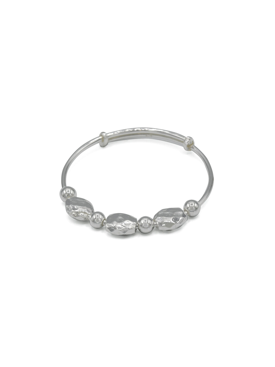 Silver Adjustable Pair Baby Bangle