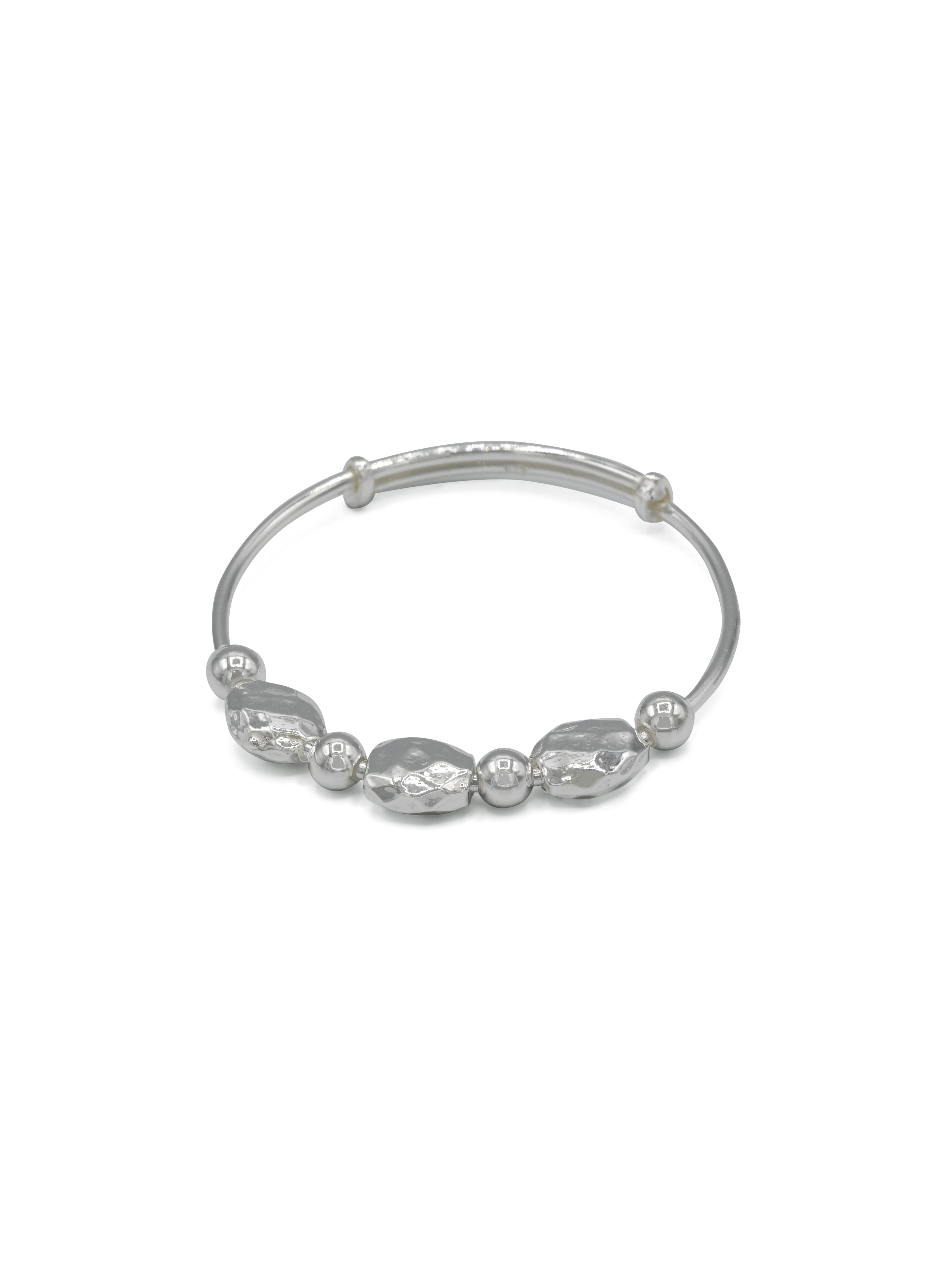 Silver Adjustable Pair Baby Bangle
