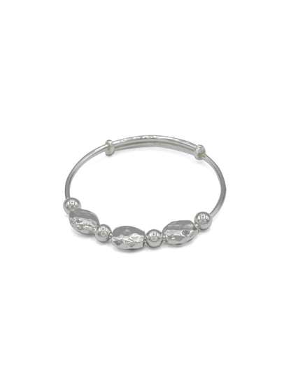 Silver Adjustable Pair Baby Bangle