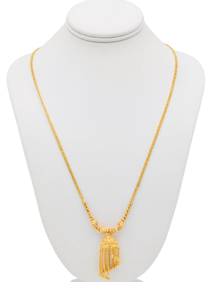 22ct Gold Ball Jhumki Fancy Chain