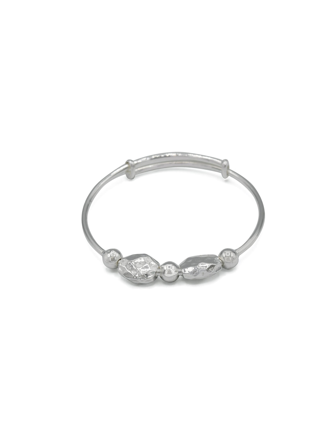 Silver Adjustable Pair Baby Bangle